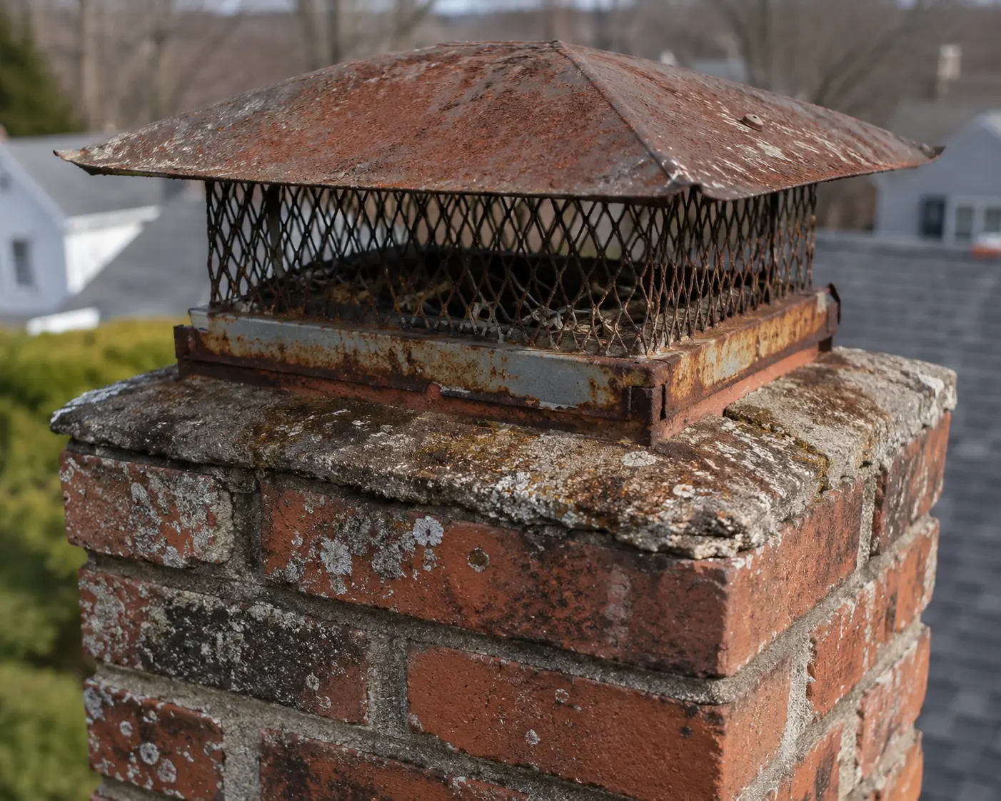 Chimney cap and crown service